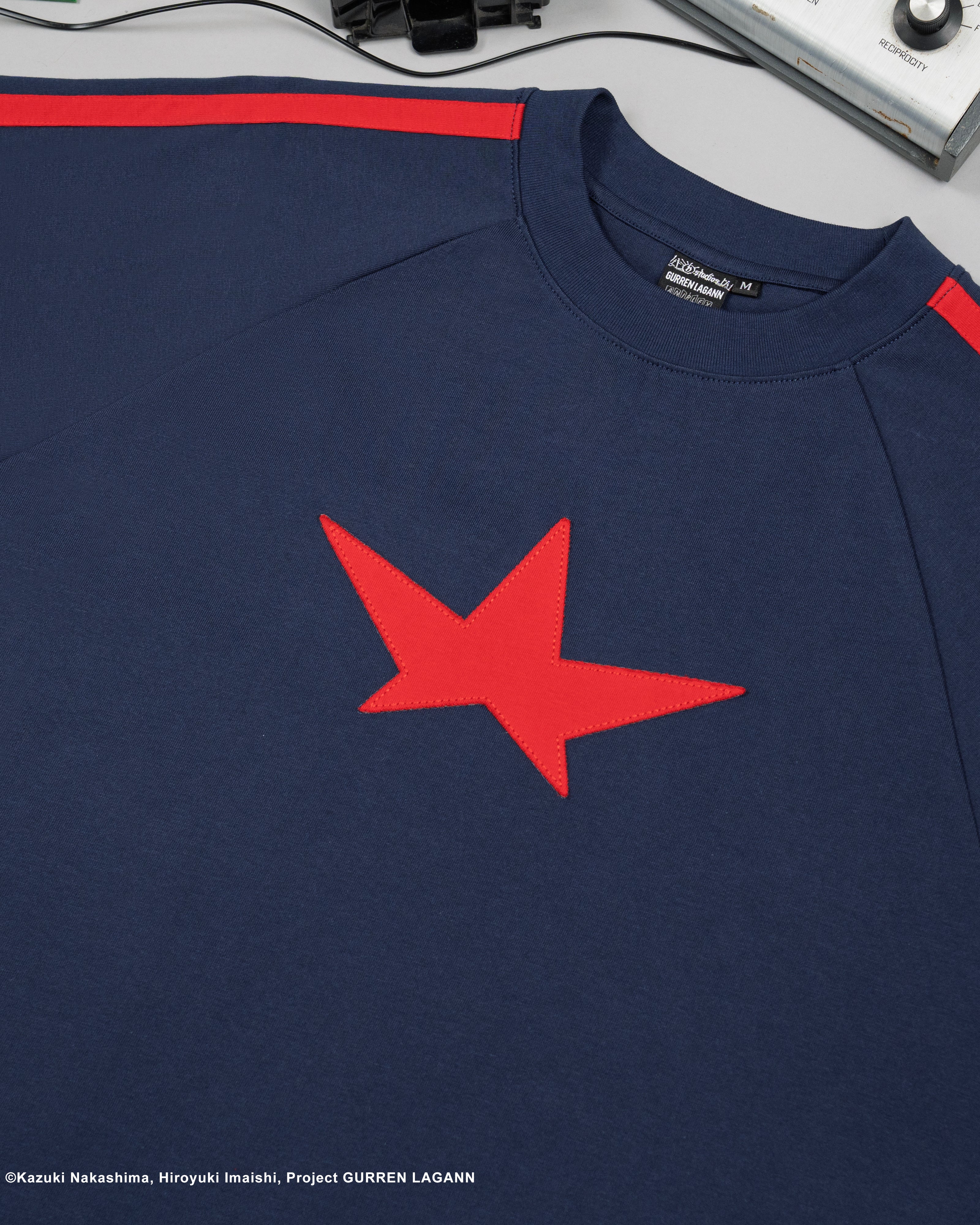 Gurren Lagann sublte anime character blue short sleeve tee 
