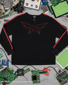 Gurren Lagann Simon black long sleeve henley 