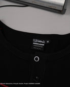 Gurren Lagann Simon black long sleeve henley 