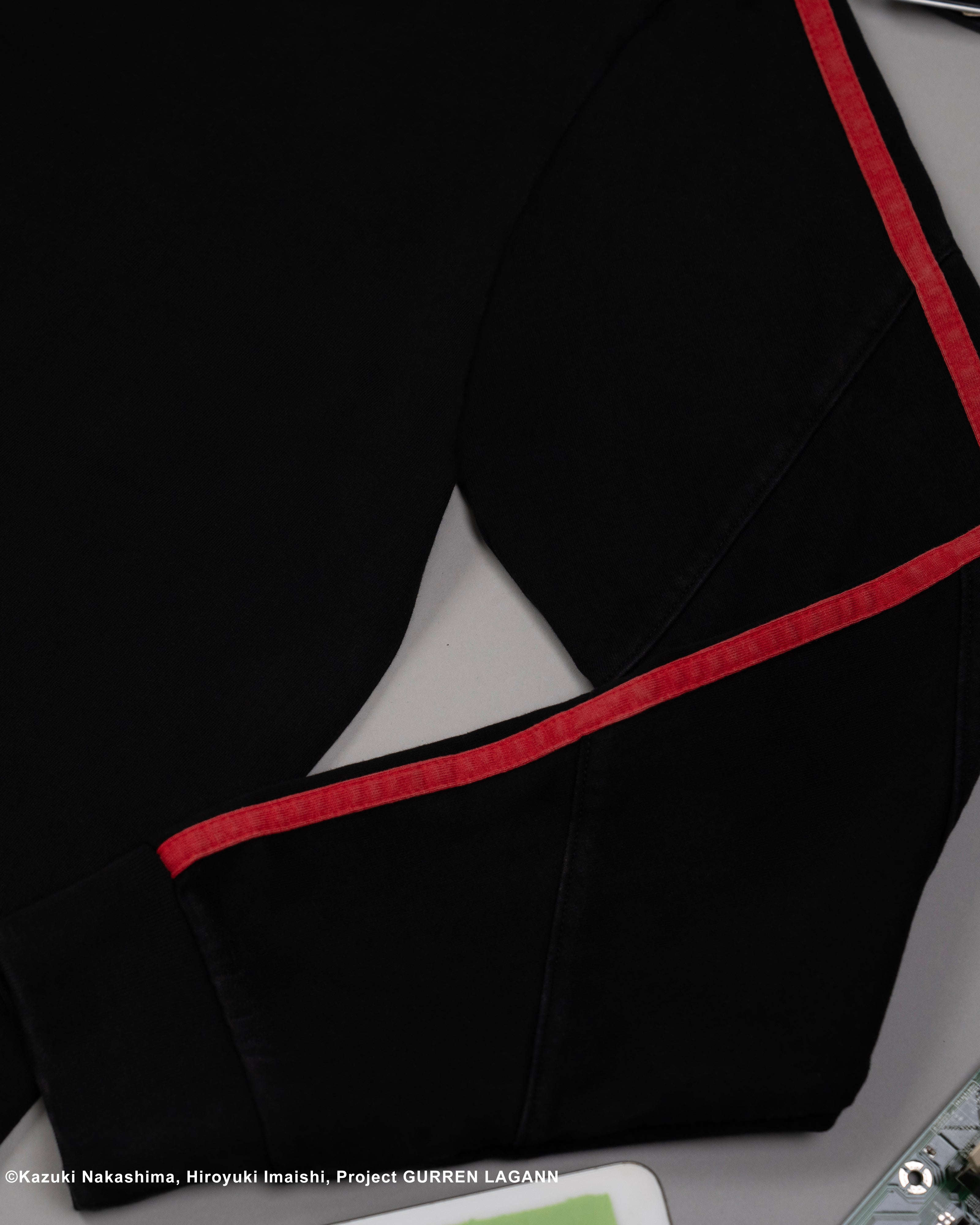 Gurren Lagann Simon black long sleeve henley 