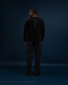 Gurren Lagann Simon black long sleeve henley 