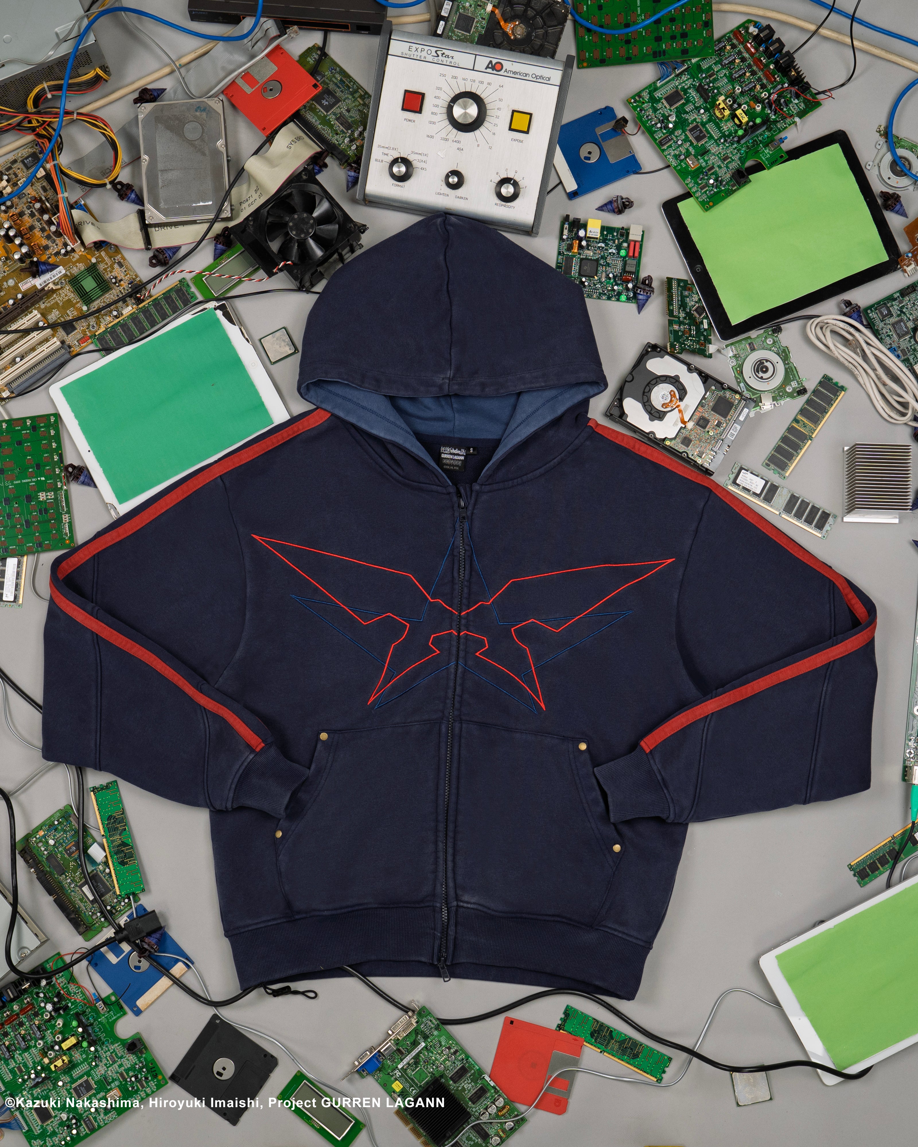 Simon Gurren Lagann zip-up blue 