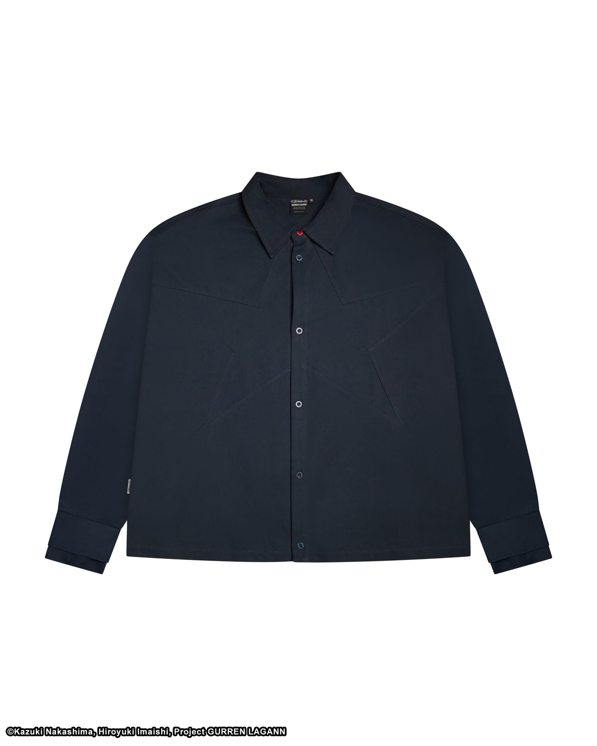 SIMON GURREN LAGANN BUTTON UP NAVY