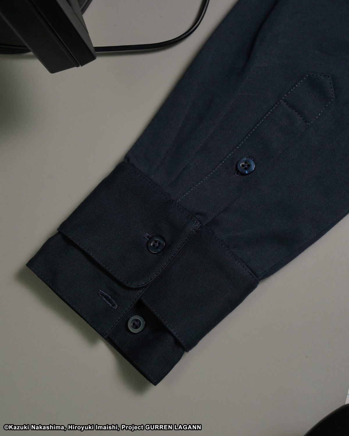 SIMON GURREN LAGANN BUTTON UP NAVY