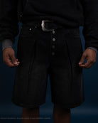 Black denim jorts Yoko Gurren Lagann