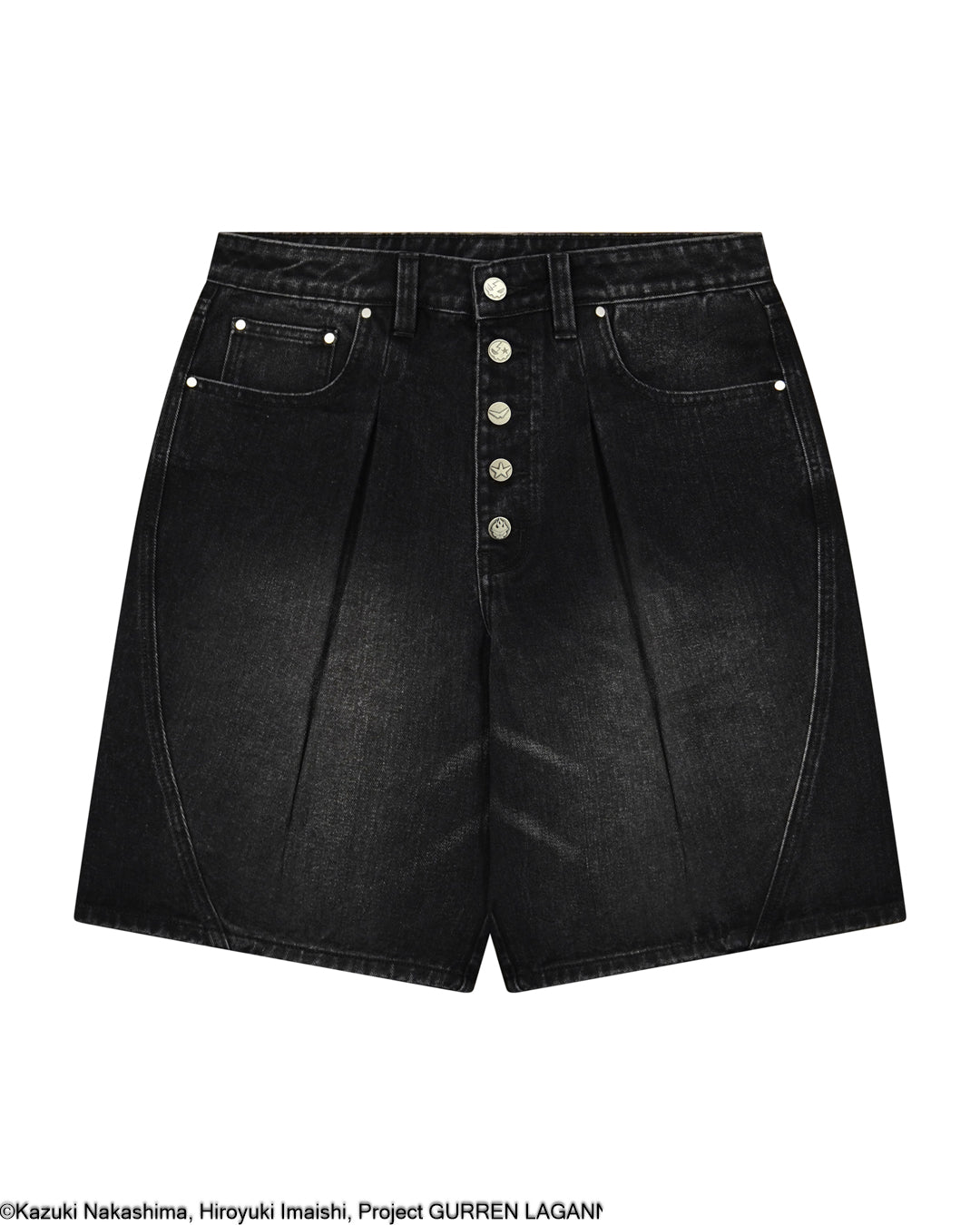 Black denim jorts Yoko Gurren Lagann
