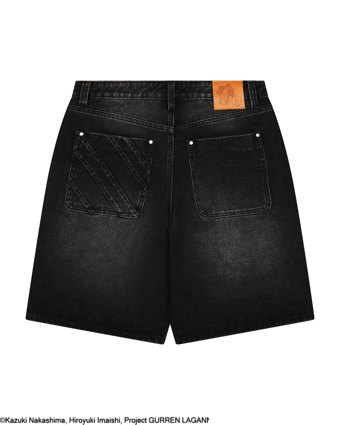 Black denim jorts Yoko Gurren Lagann