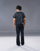 black vintage washed harpy tee with embroidered stitching 
