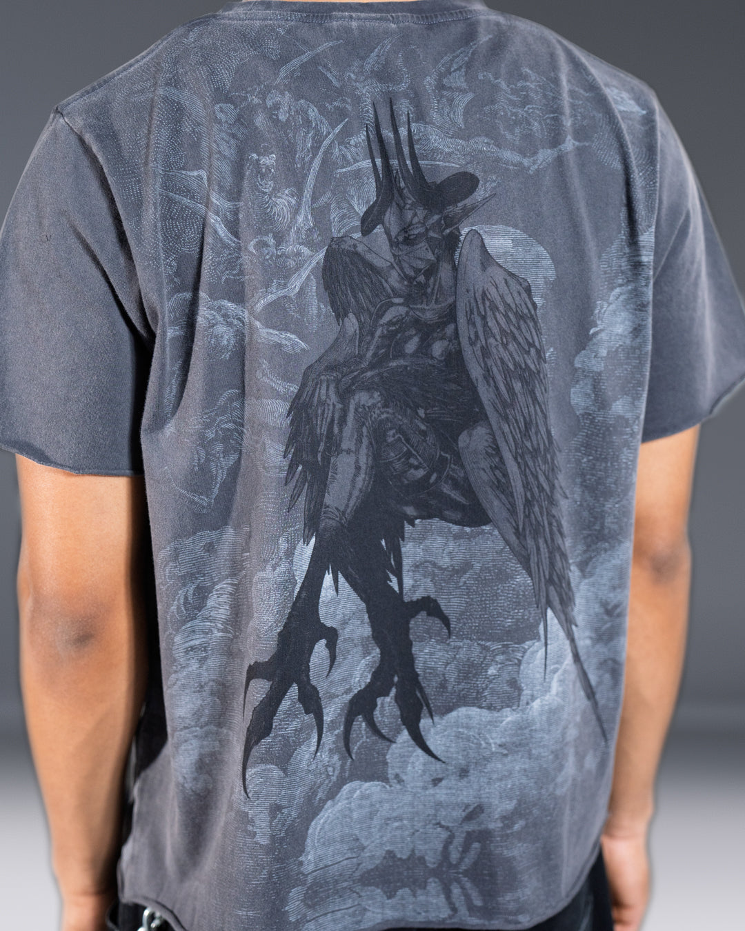 Grey dark fantasy harpy queen relaxed tee