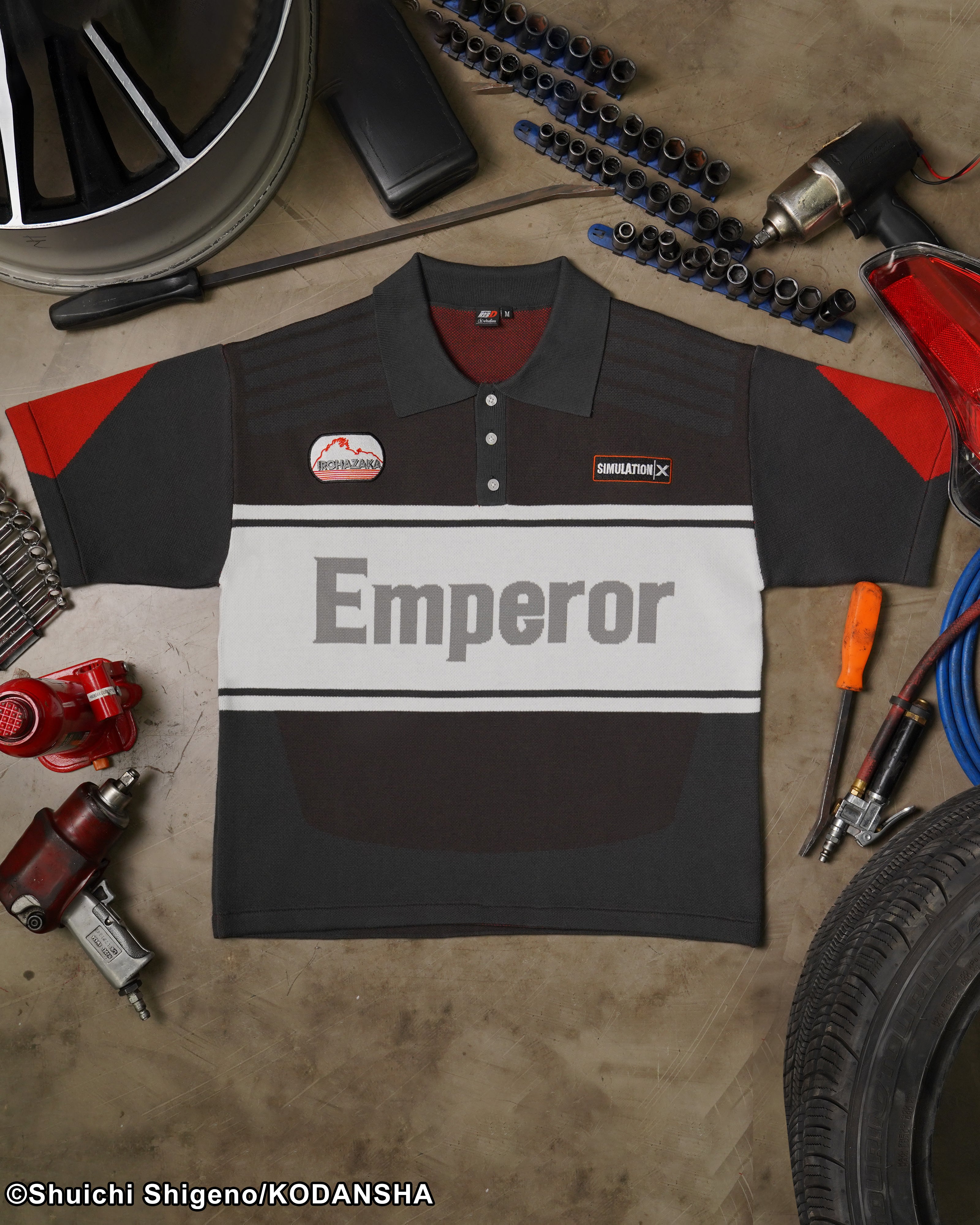 Initial D racing knitted polo tee 
