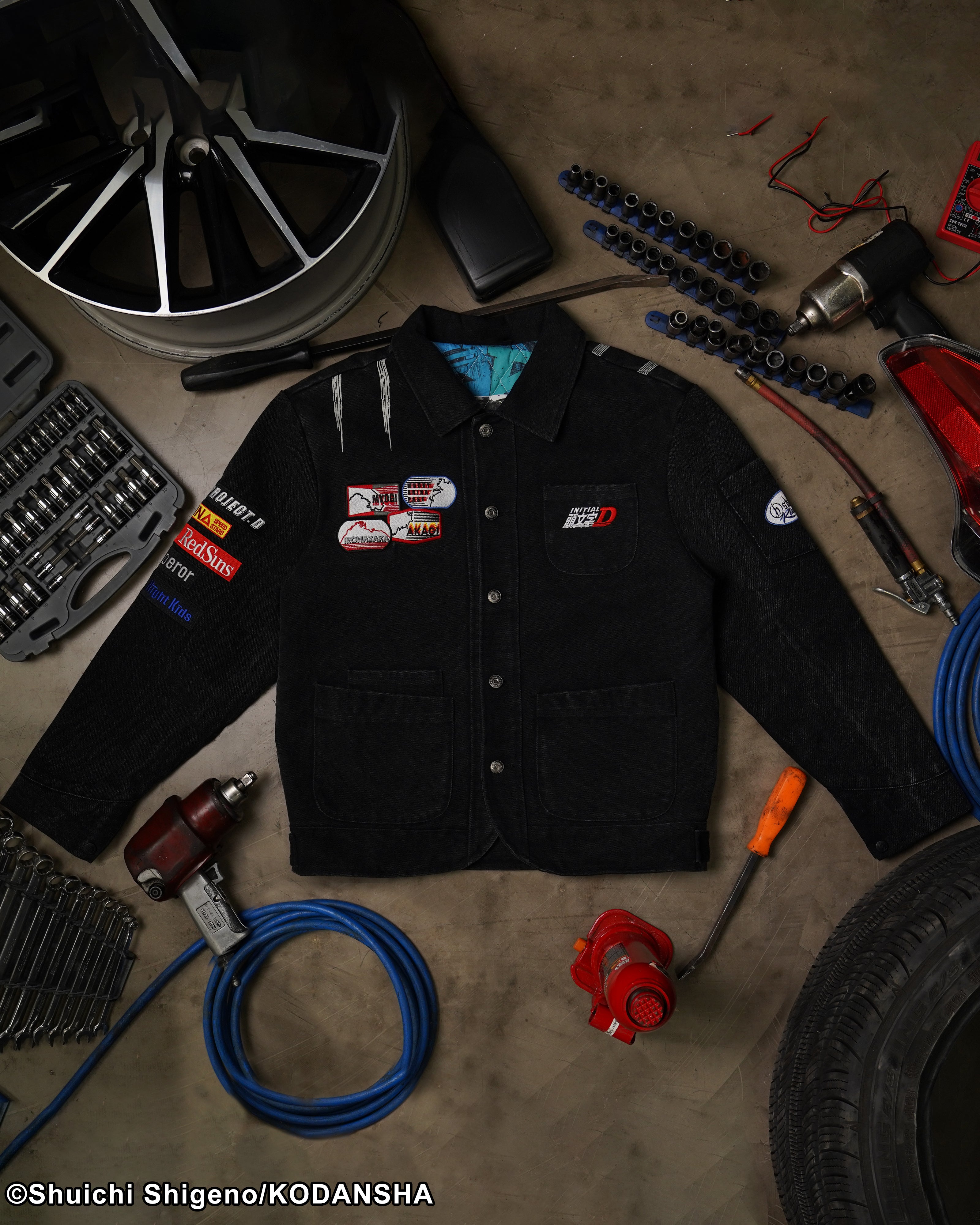 Initial D work racing cotton canvas jacket 