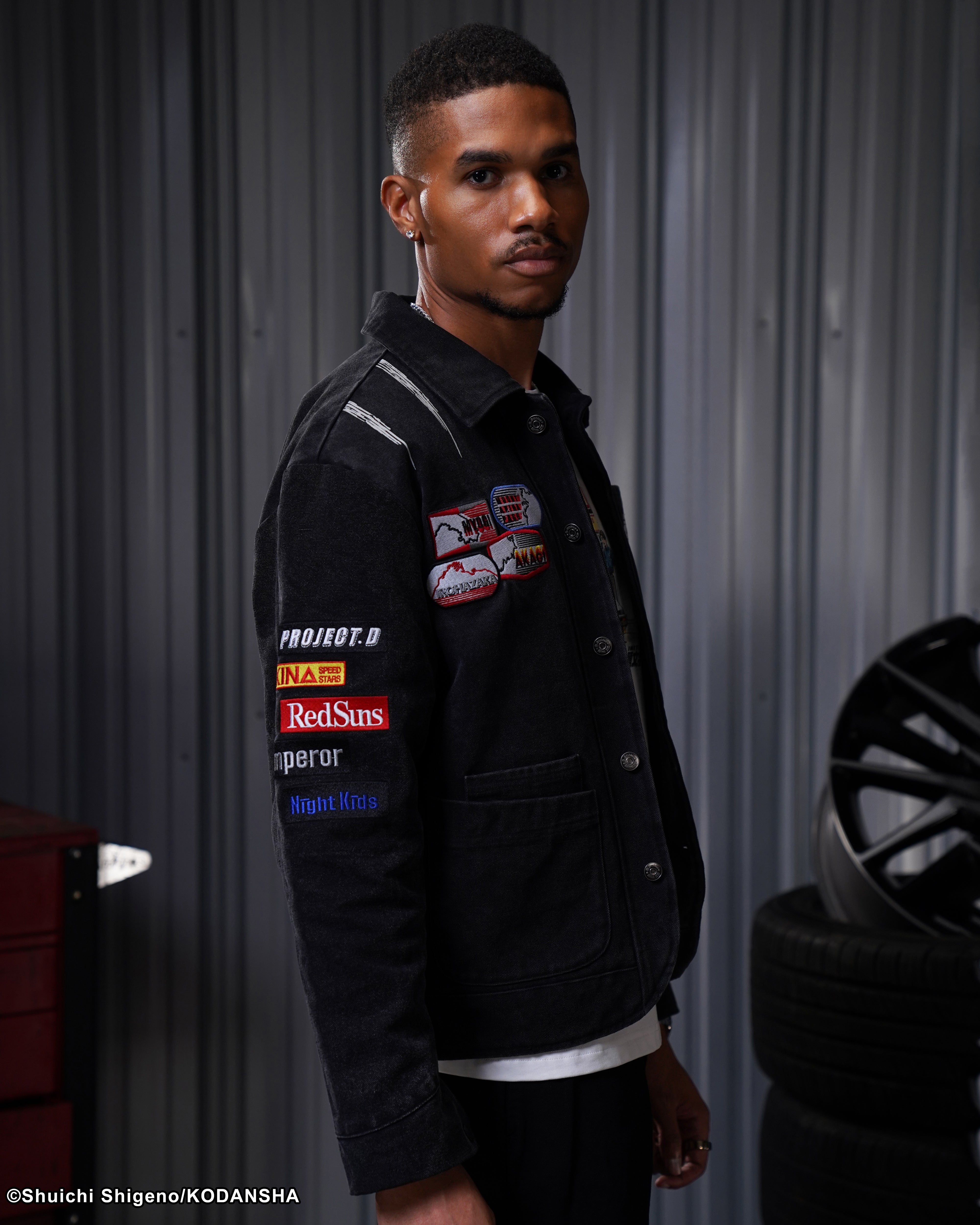 Initial D work racing cotton canvas jacket 