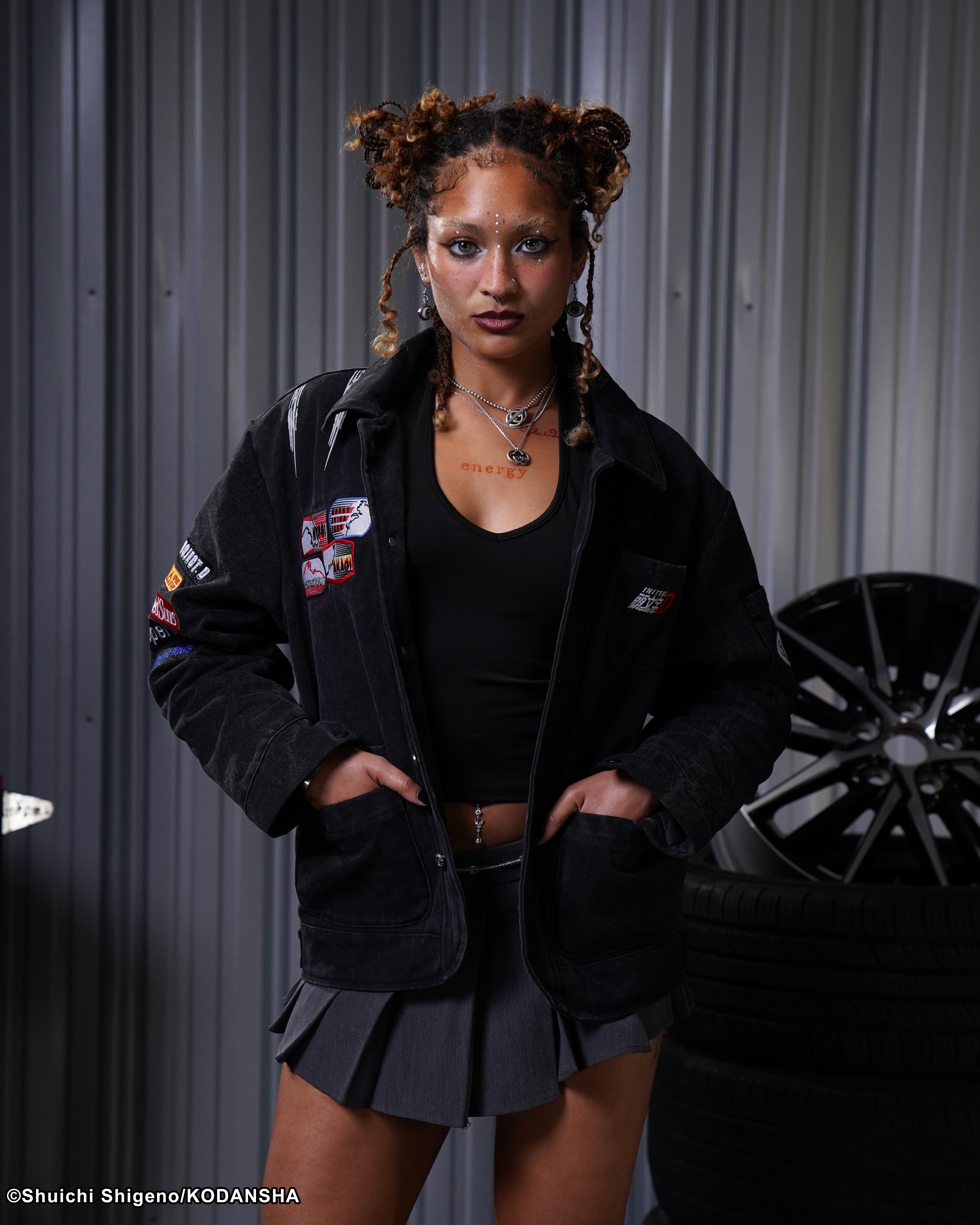 Initial D work racing cotton canvas jacket 