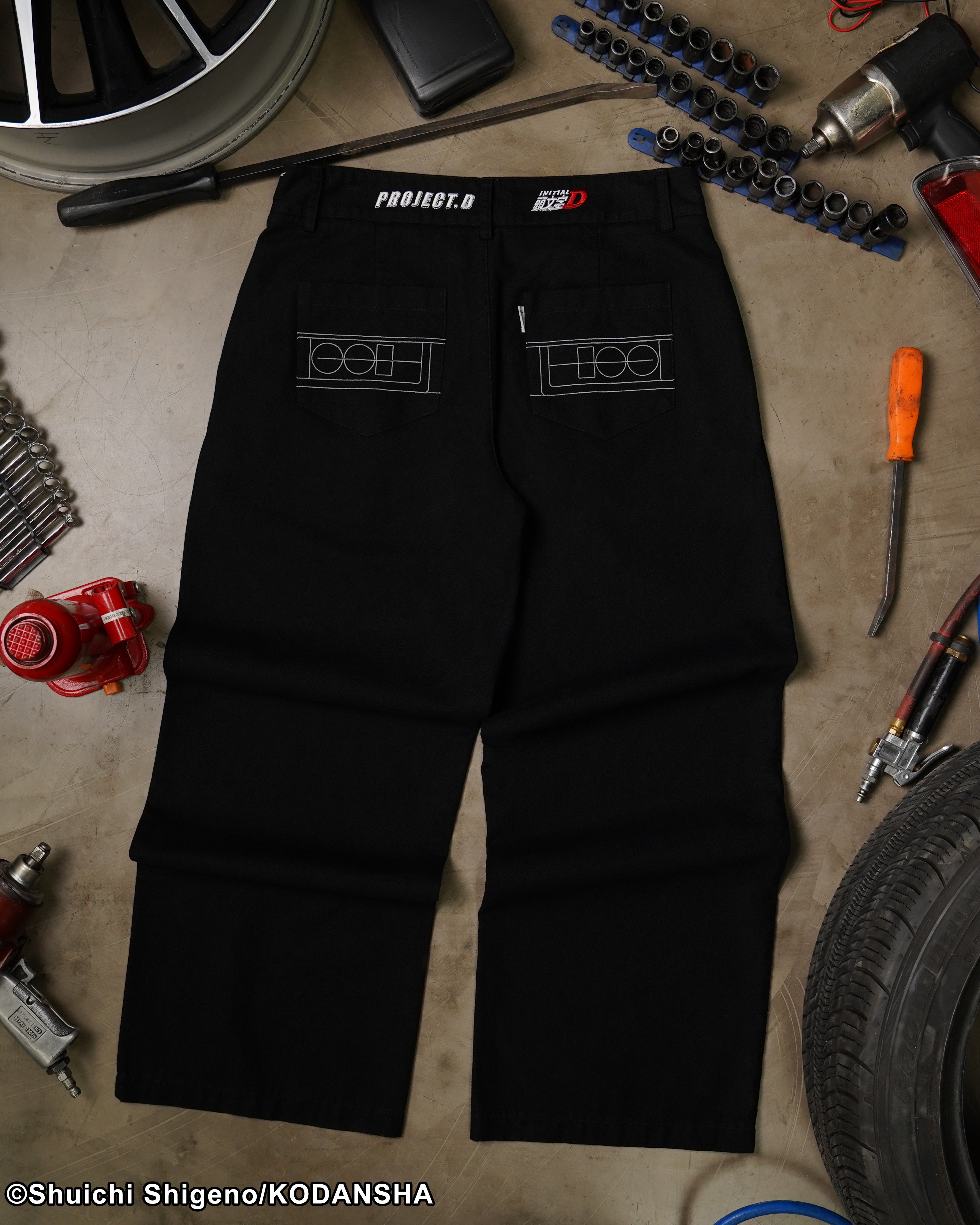Ryosuke pleated trousers Initial D