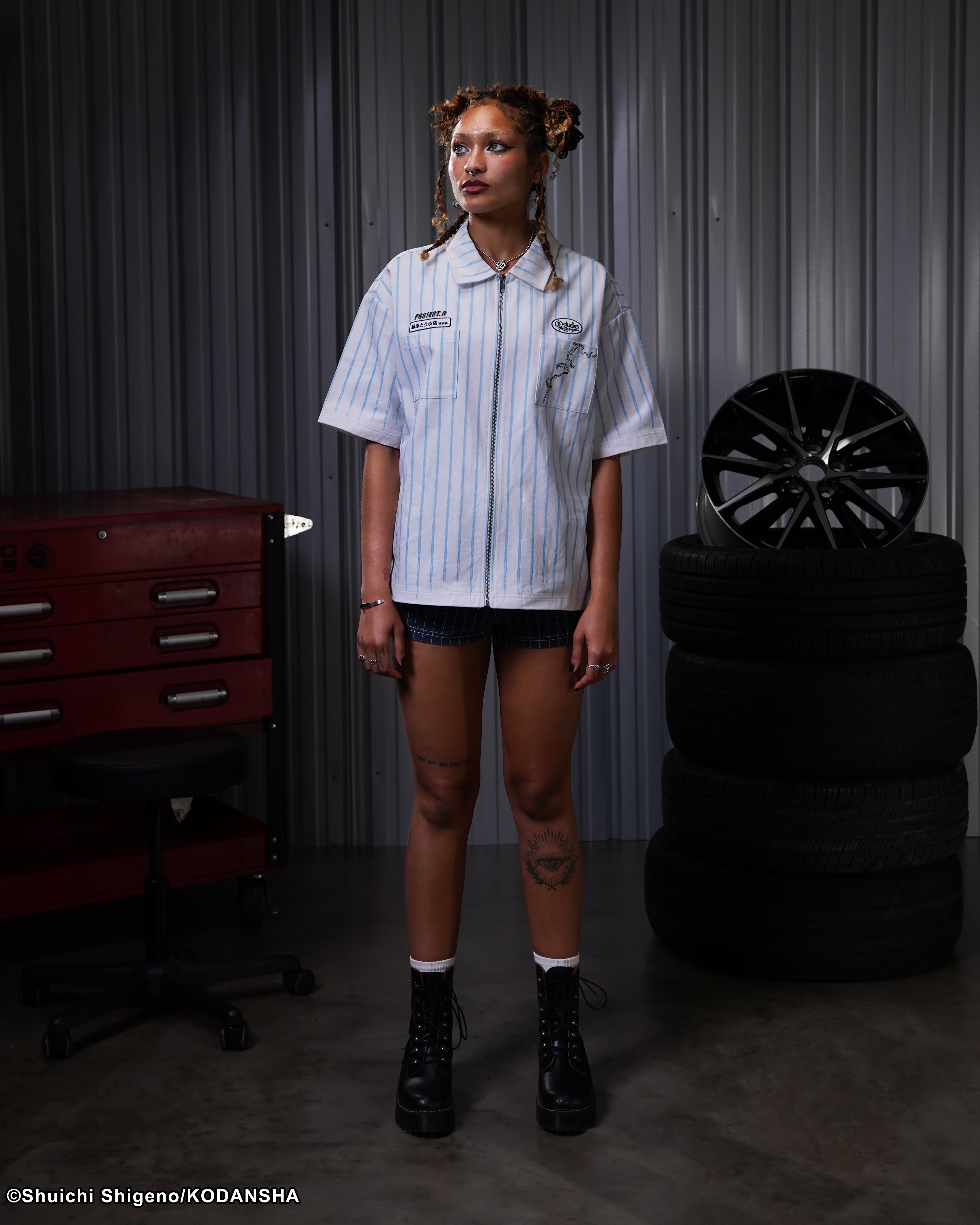 Initial D mechanic work shirt 