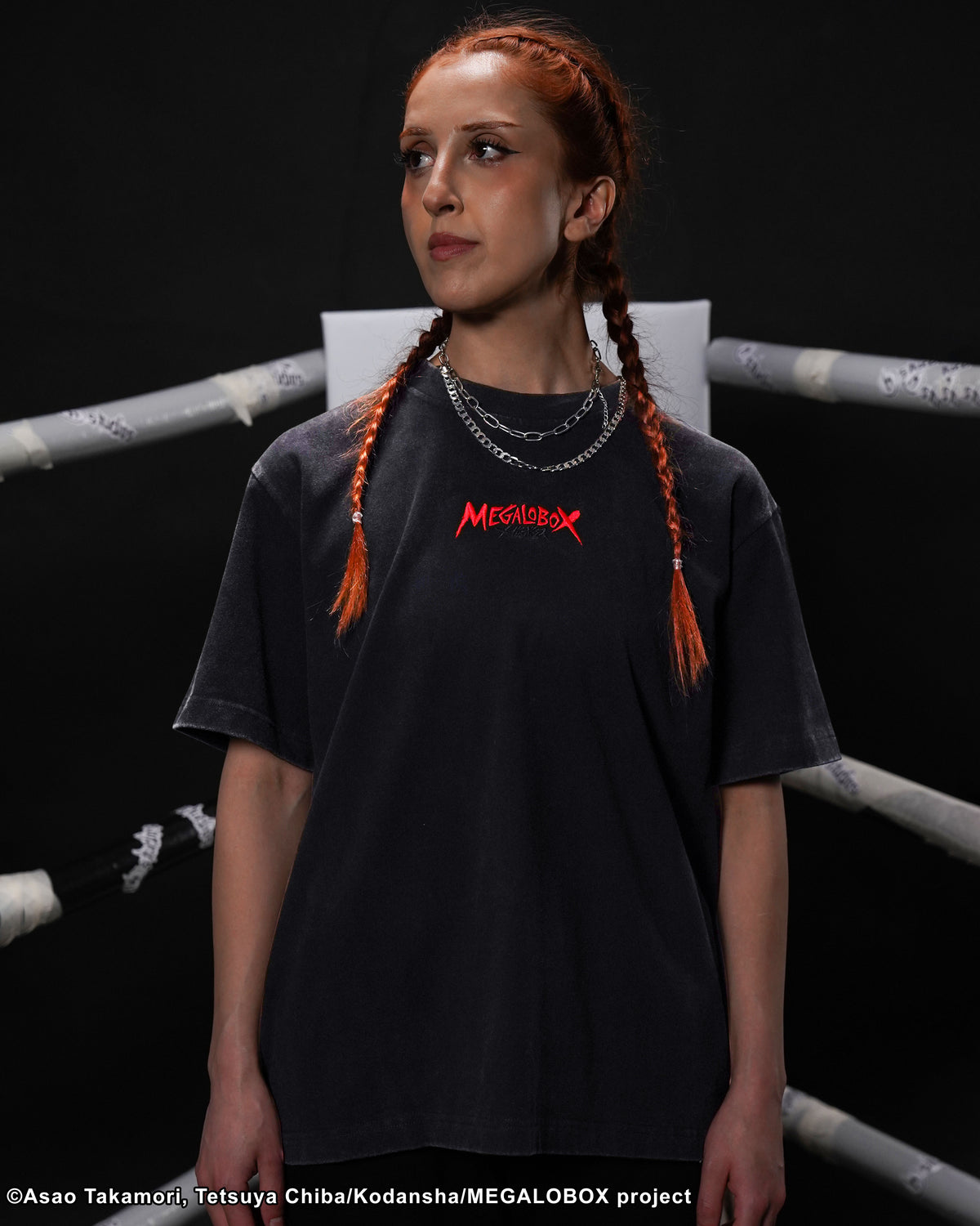MEGALOBOX BLACK BOXING TEE SHIRT 