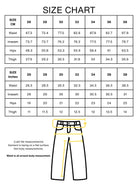 The Ghost in the Shell, grey cyber denim jeans size chart