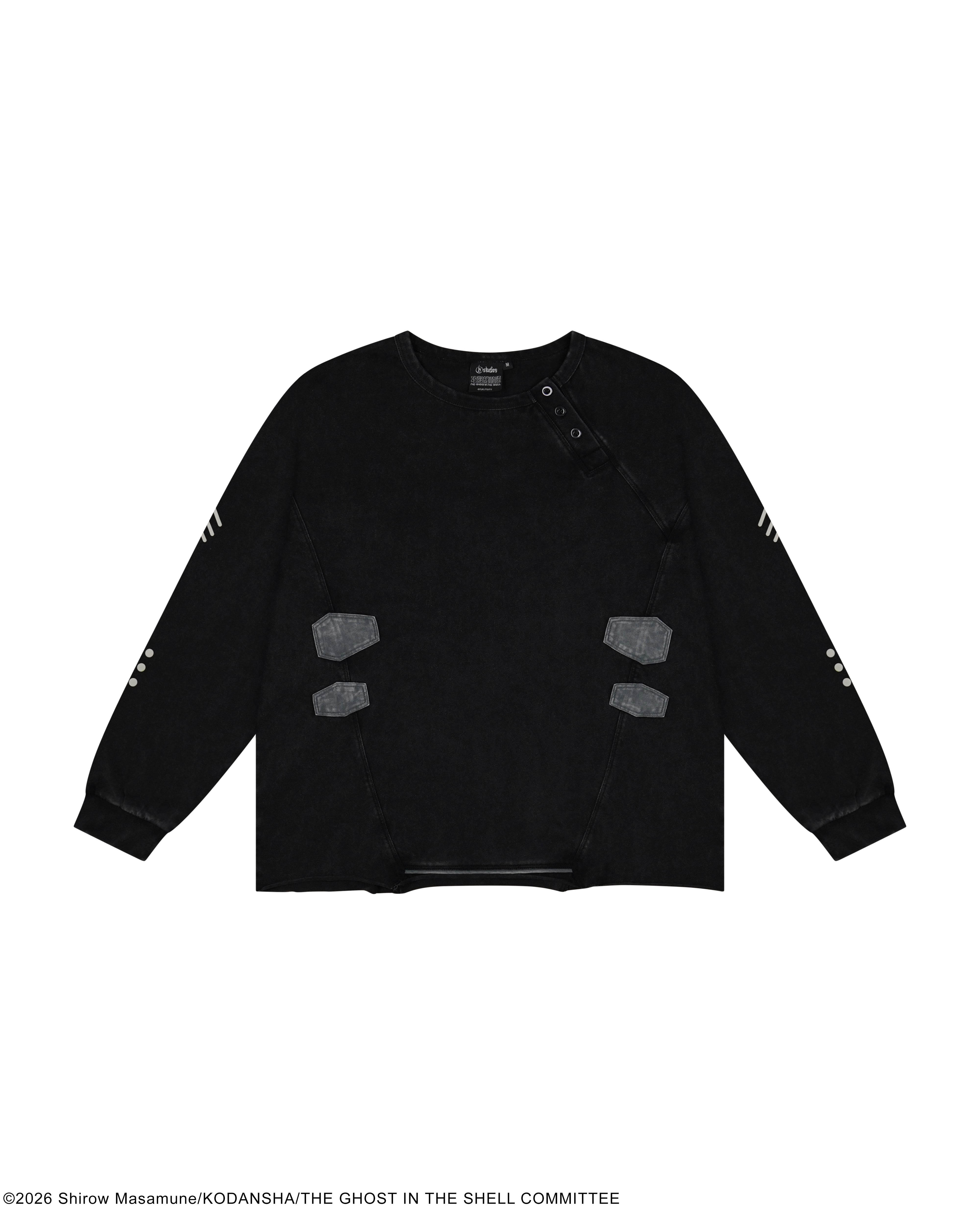 The Ghost in the Shell asymmetrical Henley long sleeve 
