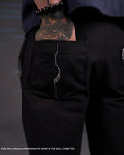 The Ghost in the Shell Ghost splice trousers in black 