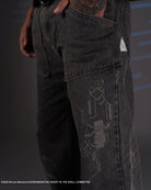 The Ghost in the Shell, grey cyber denim jeans