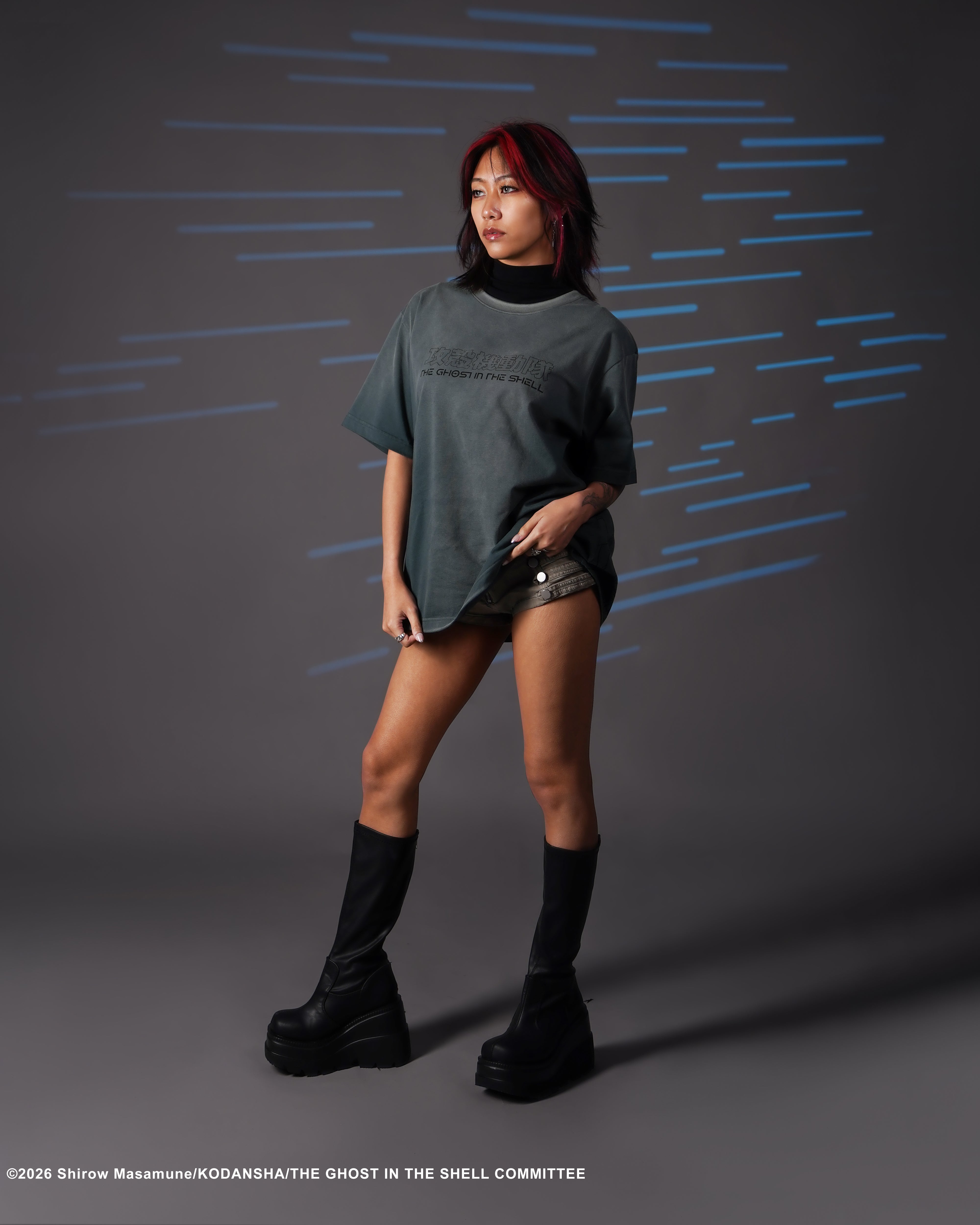 The Ghost in the Shell Motoko Kusanagi character printed tee