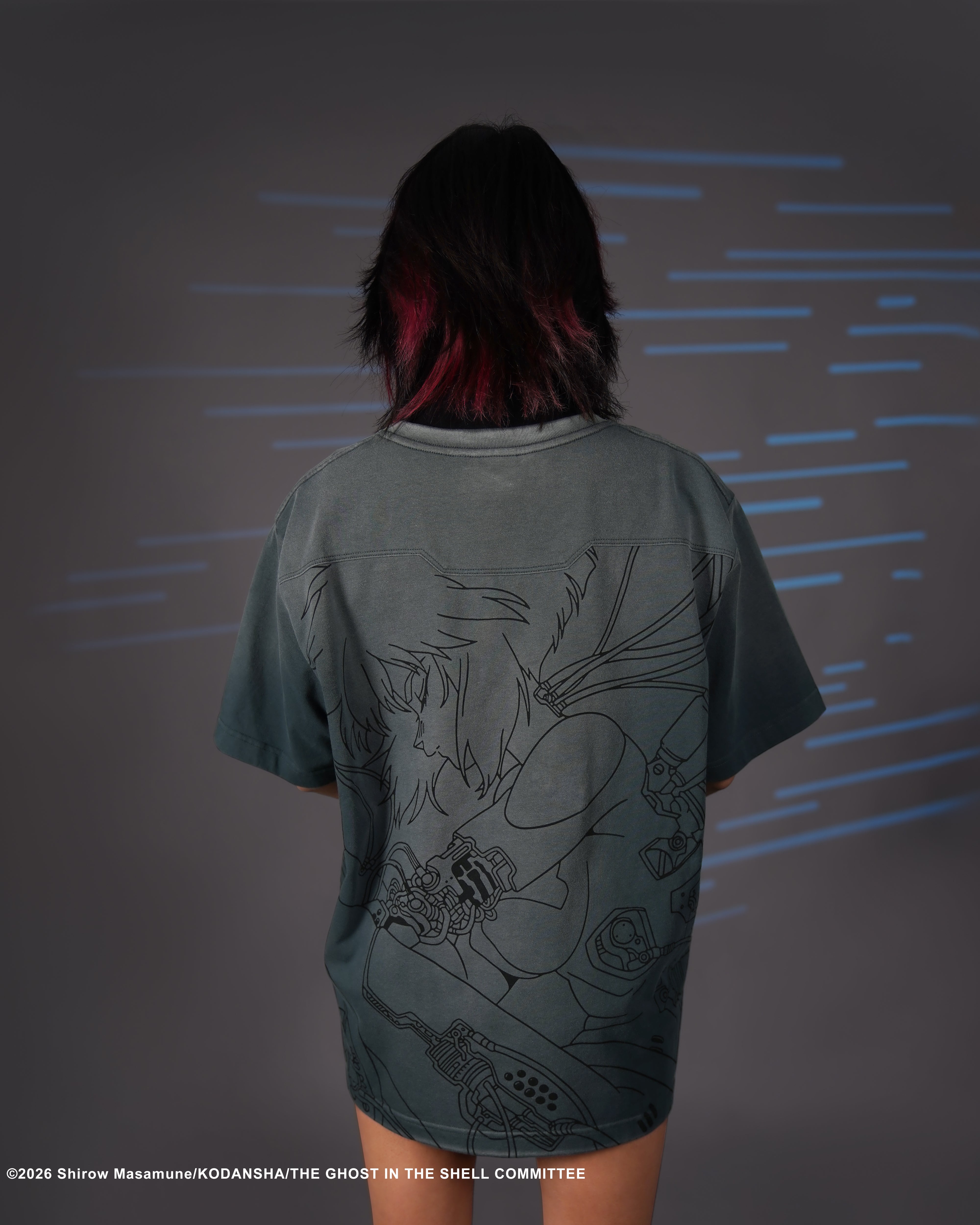 The Ghost in the Shell Motoko Kusanagi character printed tee