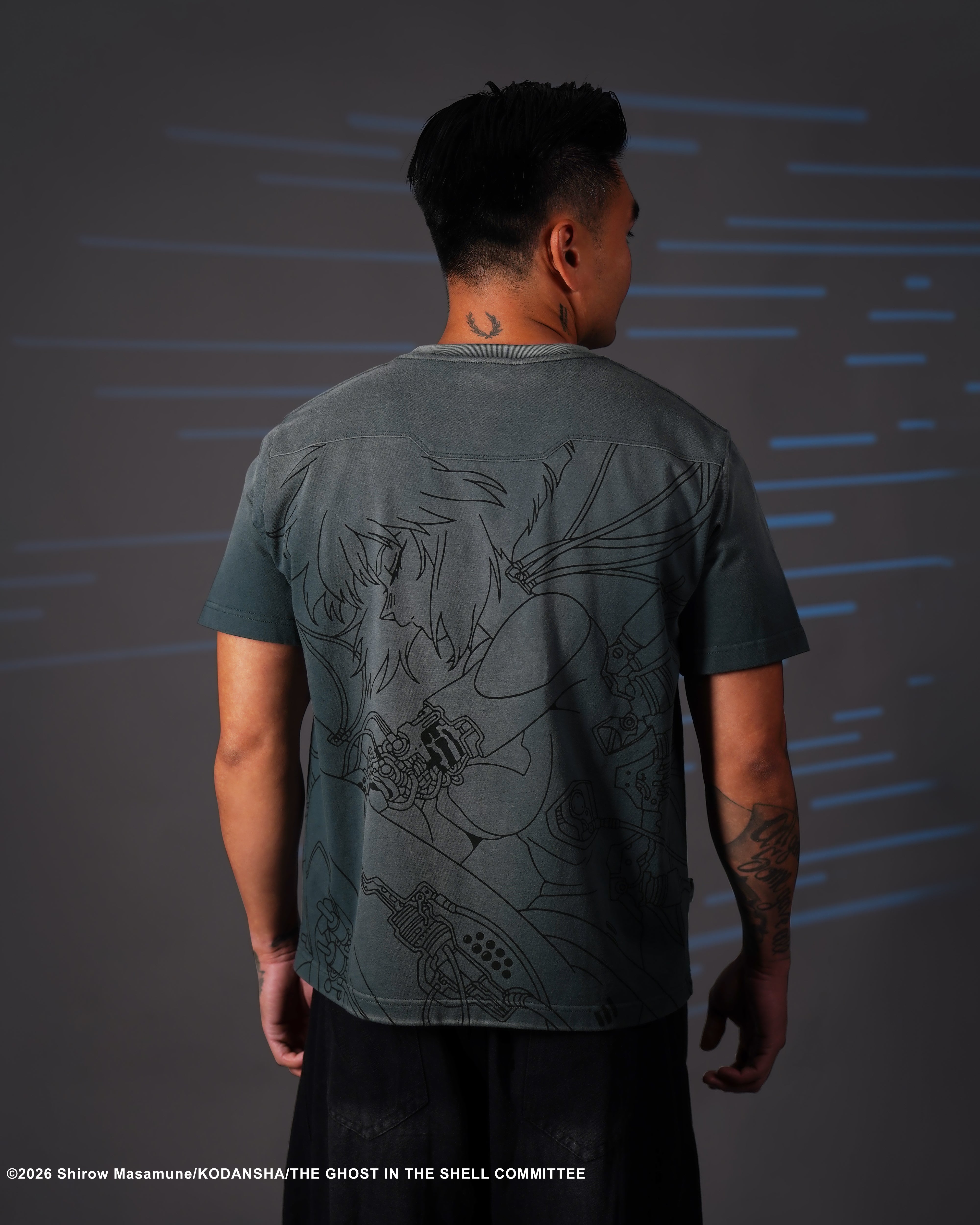 The Ghost in the Shell Motoko Kusanagi character printed tee