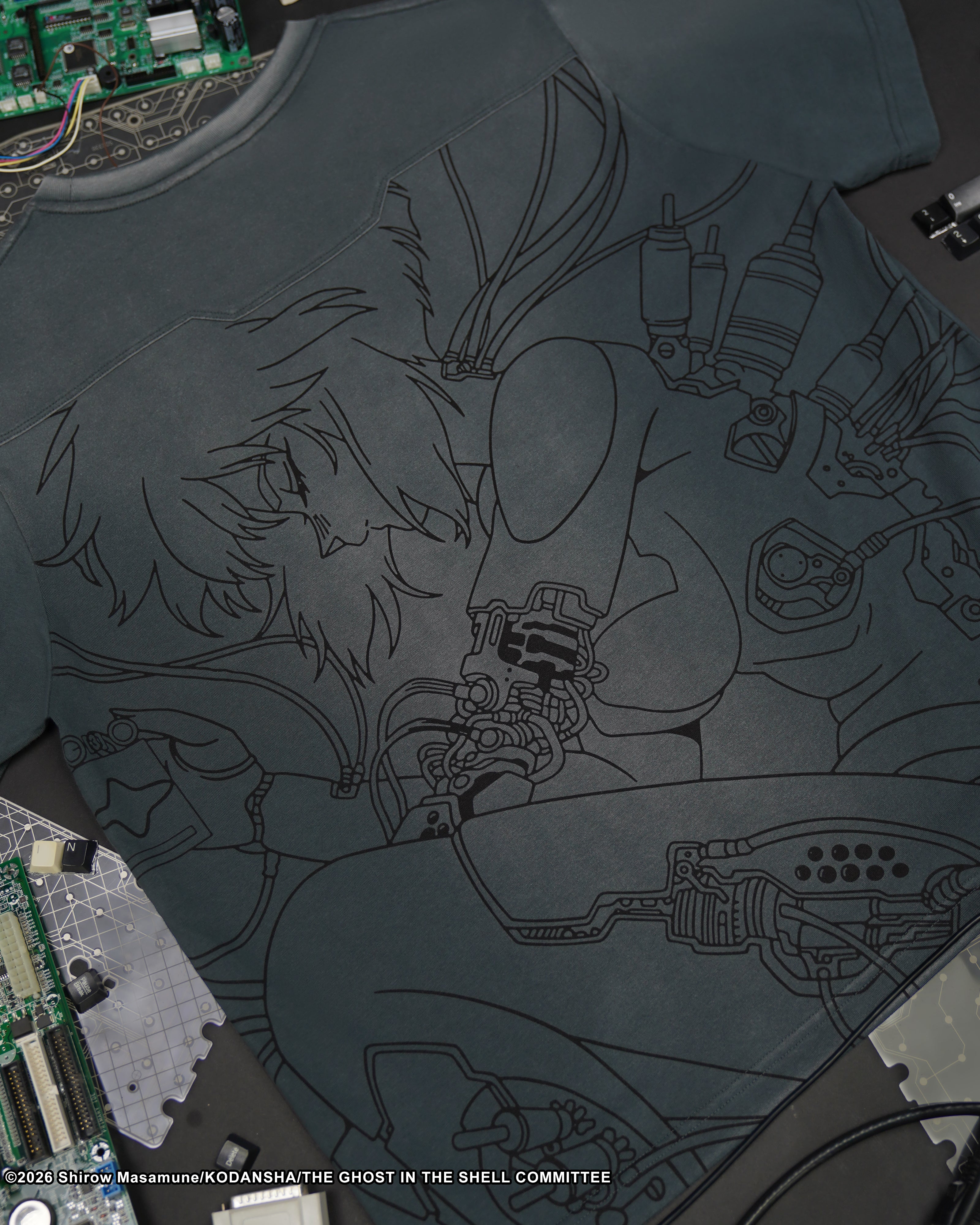 The Ghost in the Shell Motoko Kusanagi character printed tee