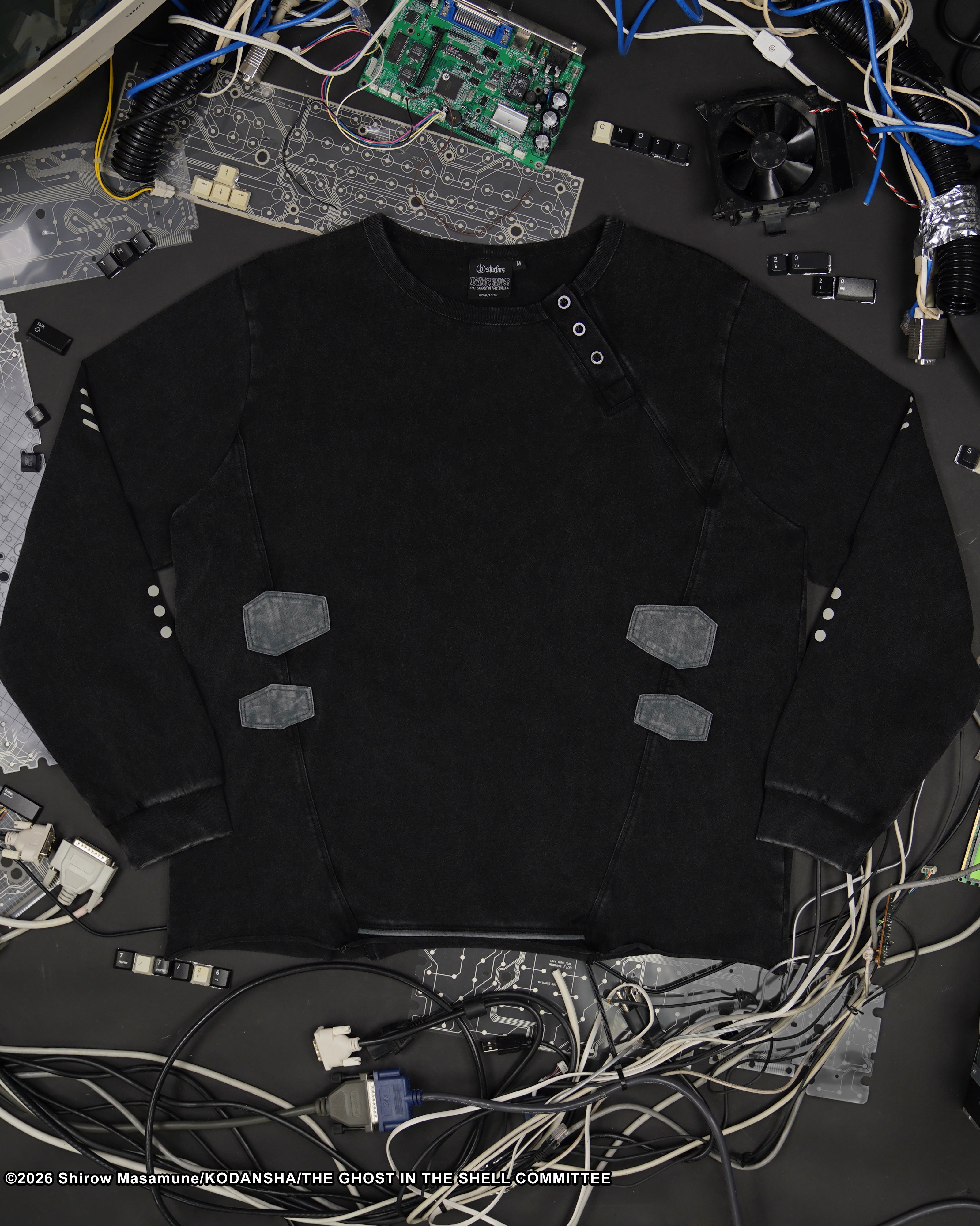 The Ghost in the Shell asymmetrical Henley long sleeve 