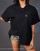 The Ghost in the Shell black ghost splice button up