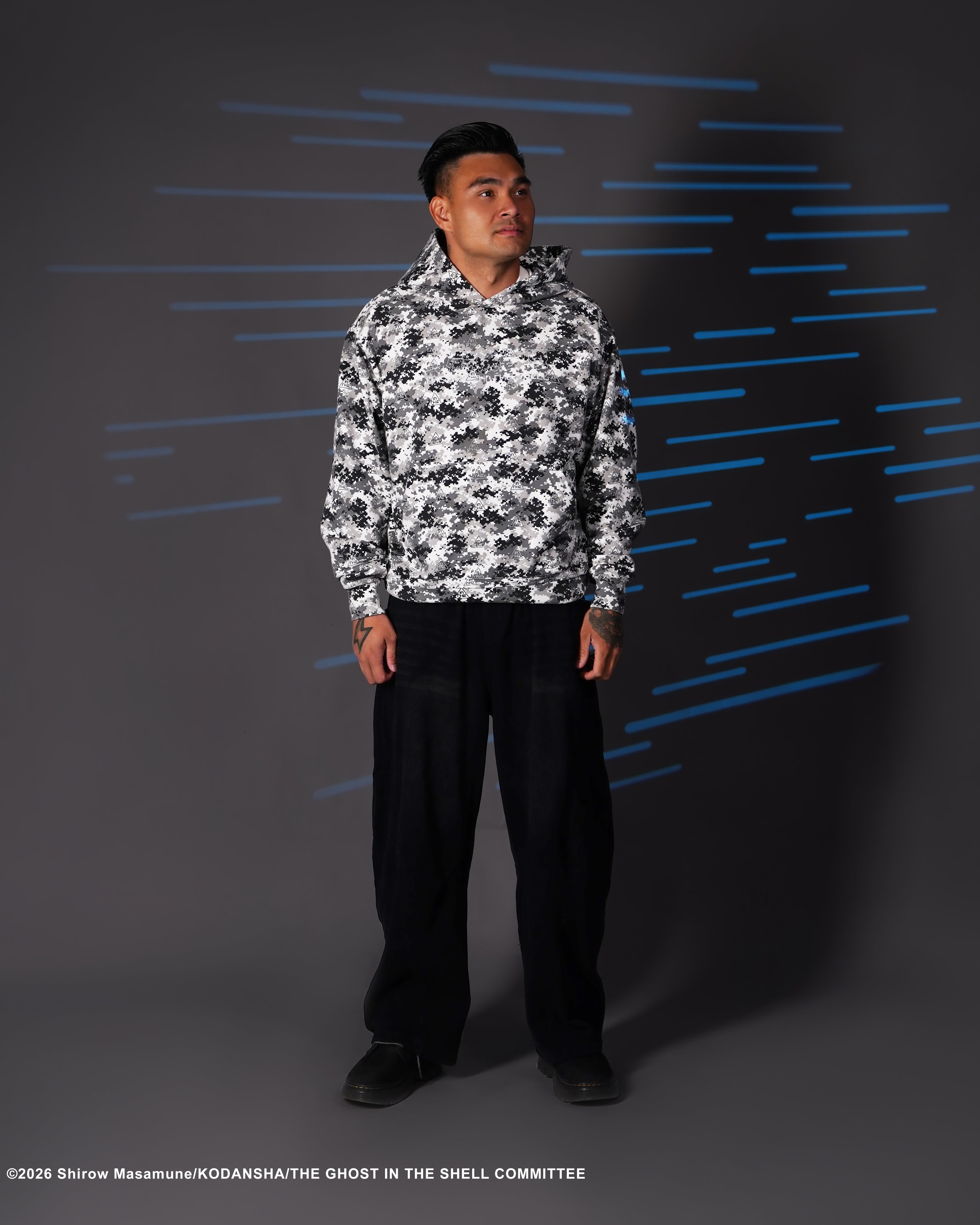 The Ghost in the Shell grey camo hoodie