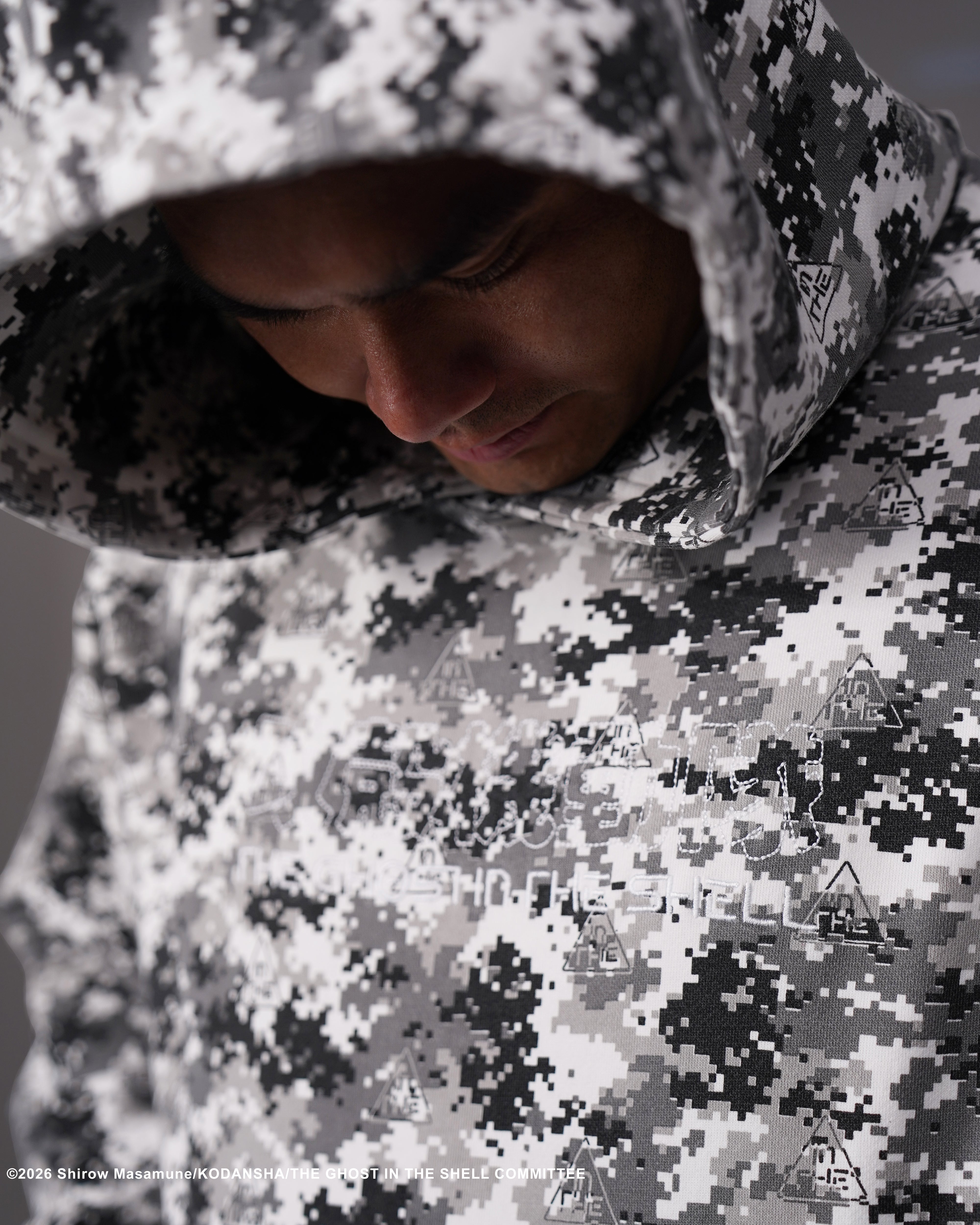 The Ghost in the Shell grey camo hoodie