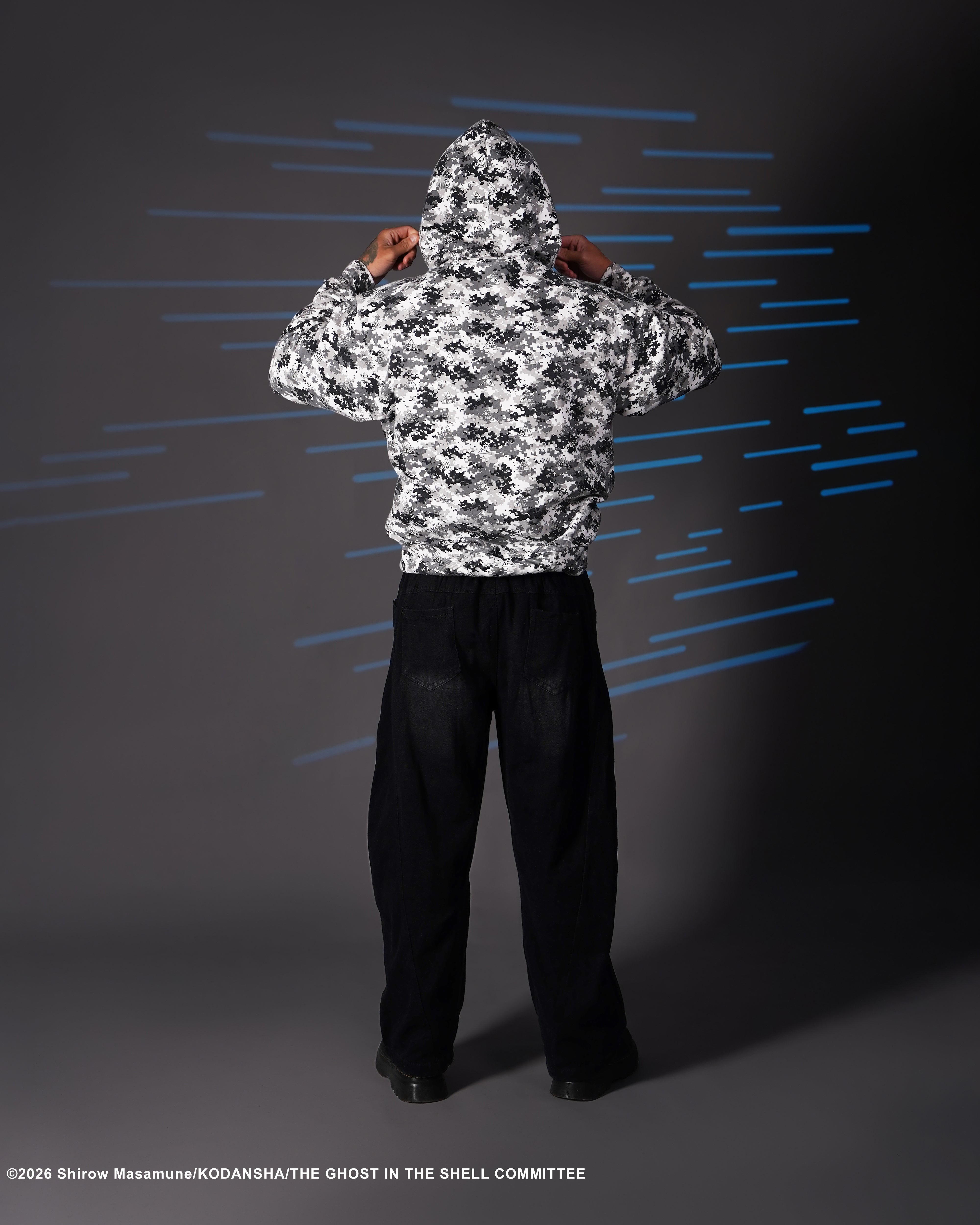 The Ghost in the Shell grey camo hoodie